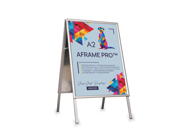 AFRAME PRO™ A2 (420 x 594 mm) - A štenders ar metāla korpusu
