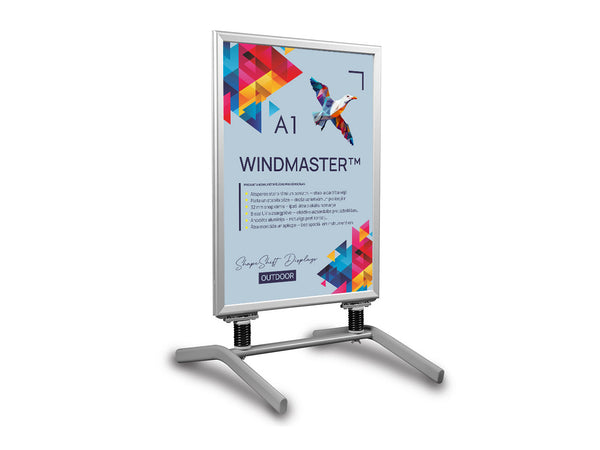 WINDMASTER™ A1 (594 x 841 mm) - āra štenders ar atsperēm un snap rāmi