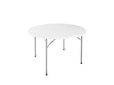 Saliekams pasākumu galds D122, apaļš, balta krāsa