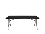Saliekams pasākumu galds 180x75 cm, melna krāsa