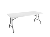 Saliekams pasākumu galds 180x75 cm, balta krāsa