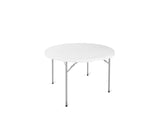 Saliekams pasākumu galds D122, apaļš, balta krāsa