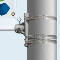 Pole flag fastening system for urban environments